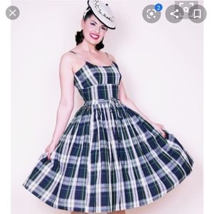 Bernie Dexter Green Plaid Chelsea Dress